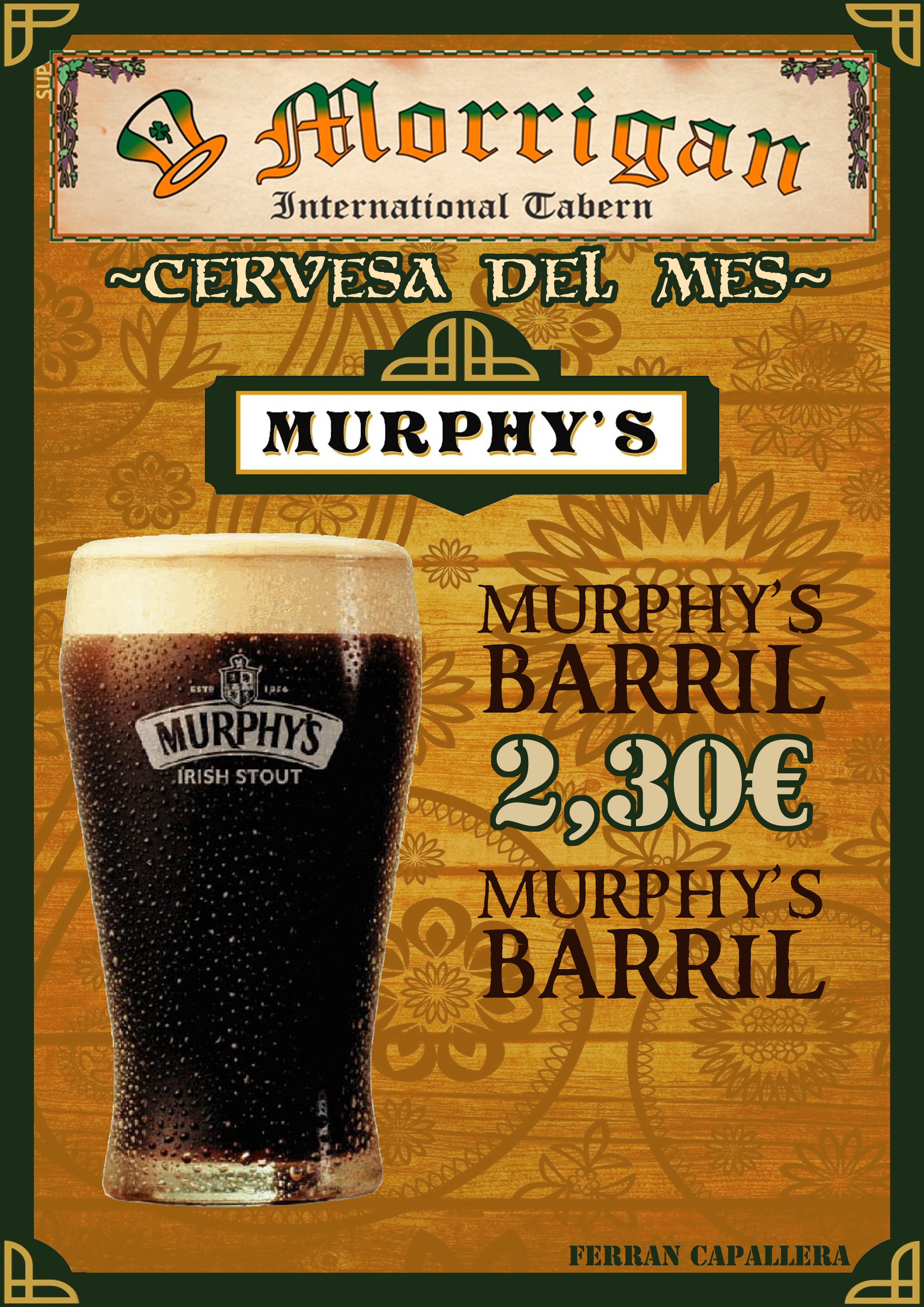Cervesa del mes Murphy's de Barril Figueres Girona